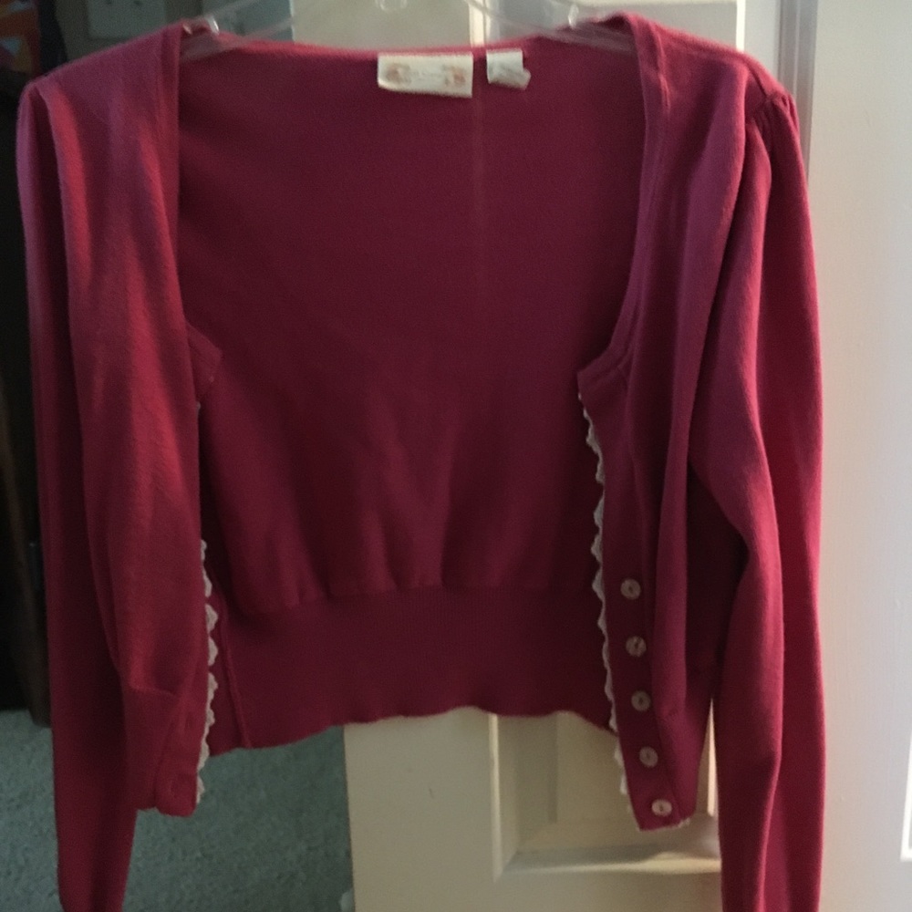 Hot Pink Red Camel Lace Shrug